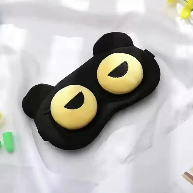 Cute Eye Mask Sleep Soothing Fatigue Warm Compress Wear Comfortable