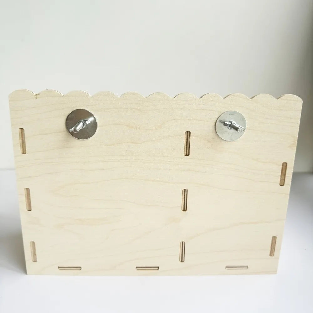 2 in 1 Rabbit Hay Feeder Detachable with Bottle Wooden Grass Dispenser Bite Resistant Guinea Pig Feeder Cage Accessories Vue