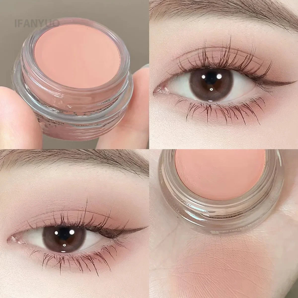 Matte Purple Peach Pink Eyeshadow Cream Blush Face Contour Waterproof Lasting Concealer Nude Brown Eyeshadow Primer Base Makeup Vue