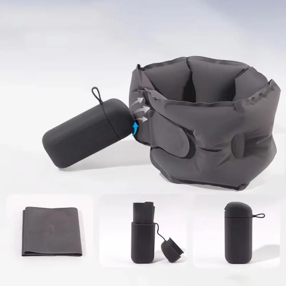 Manual Inflation Inflatable Neck Pillow Ultralight Breathable Travel U-shaped Pillow 360° Support Comfortable Vue