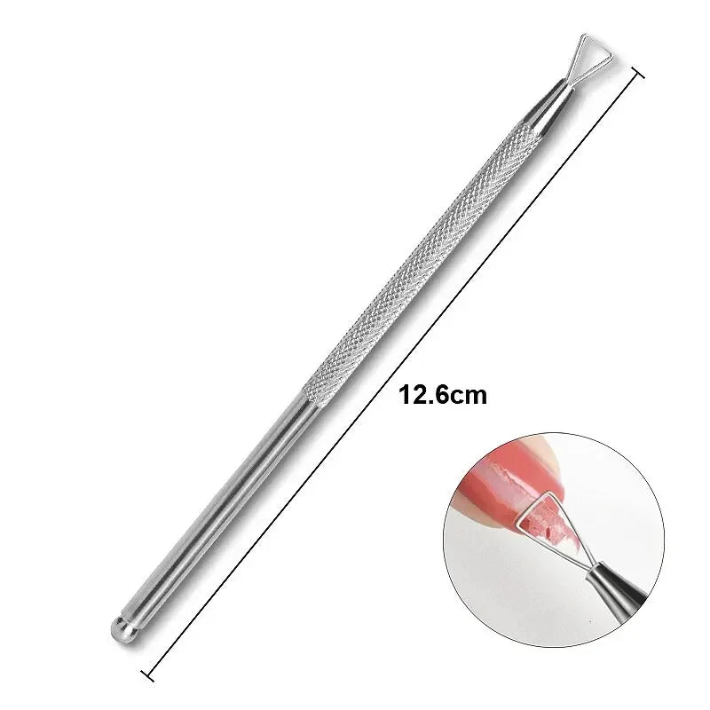 Remover Stainless Steel Double Art Cleaner Care Tool For Pedicure Dead Skin -ended Cuticle Pusher Push Manicure Nail Vue M269 DT-XJP-5