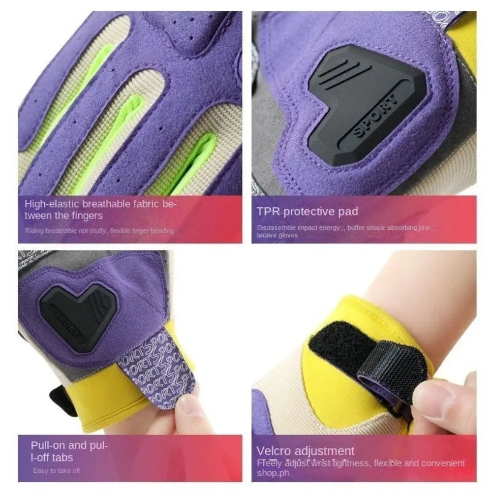 Full Finger Outdoor Sports Gloves Wear-resistant Breathable Cycling Gloves Shock-absorbing Non-slip Climbing Gloves Camping Vue
