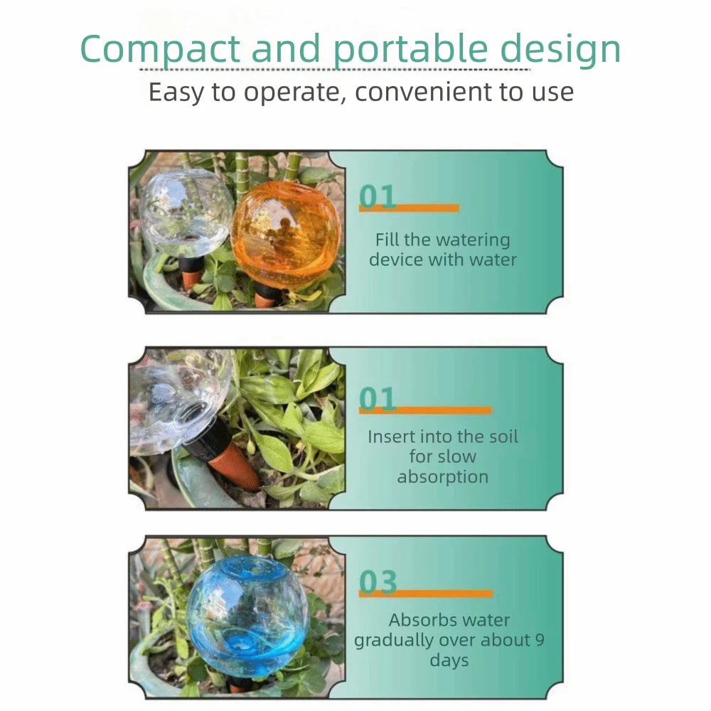 500ml Plant Watering Bulbs Plastic Convenience Water Penetrating Device Self-Irrigation Globular Automatic Watering Ball Vue