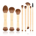 8Pcs Double Ended Makeup Brushes Set Cosmetic Brush Powder Blush Foundation Eyeshadow Eyebrow Brush Face & Eye Makeup Brush Kit Vue 8pcs set