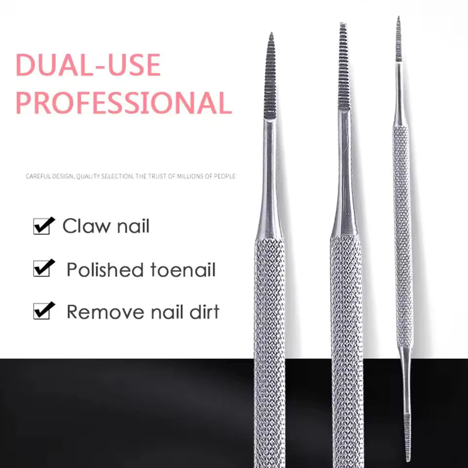 Stainless Toe Nail Ingrown Toe Nail Lifter File Double Ended Sided Manicure Pedicure Toenails Clean Foot Care Correction Tool Vue
