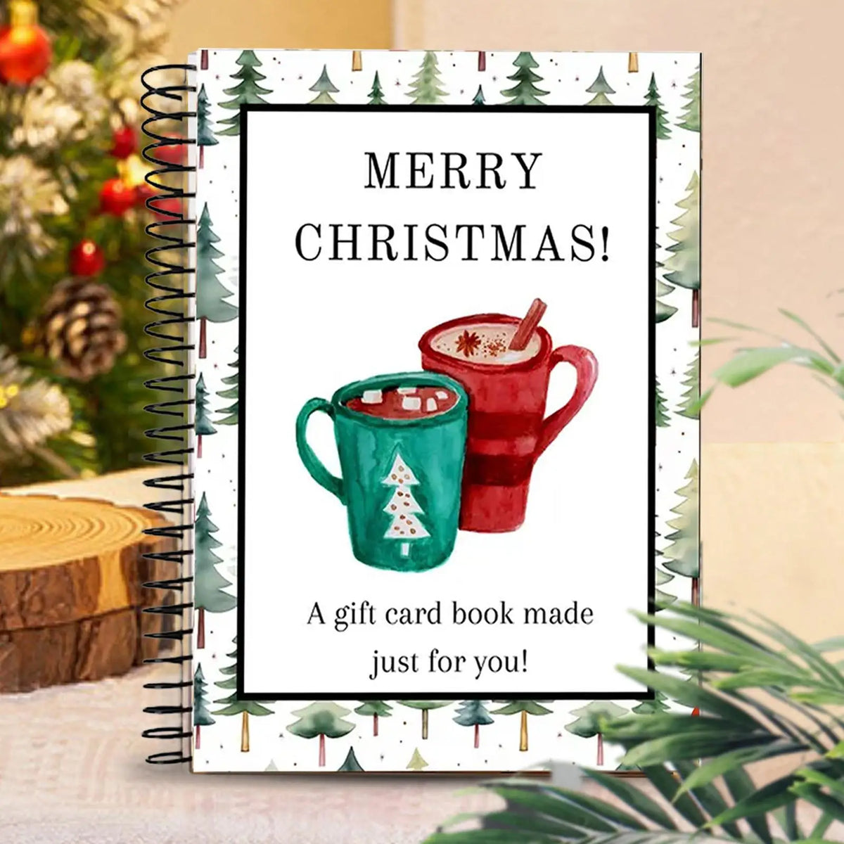 Christmas Card Holder Organizer, Festive Photo Card Album Storage Book for Home Family Party School Office, Holiday Keepsake Vue