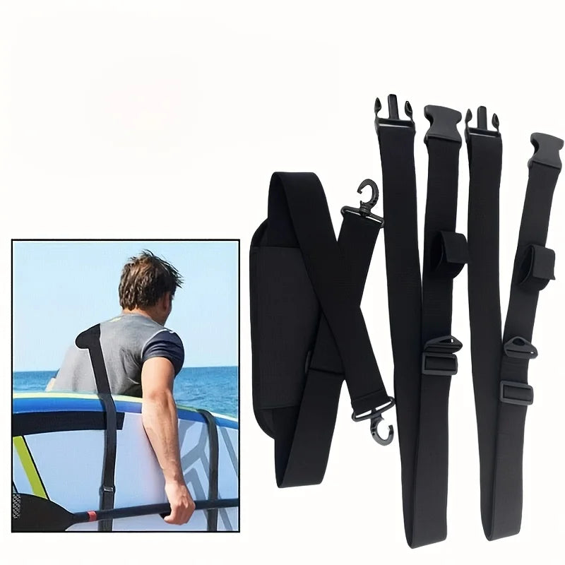 Hands-free SUP Shoulder Strap Kayak Surfboard Paddle Board Adjustable Vue black