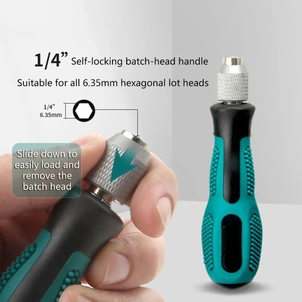 1/4" Hex Screwdriver Bit Holder Handle Set – 2pcs Self-Locking Screwdriver Bit Holder Vue