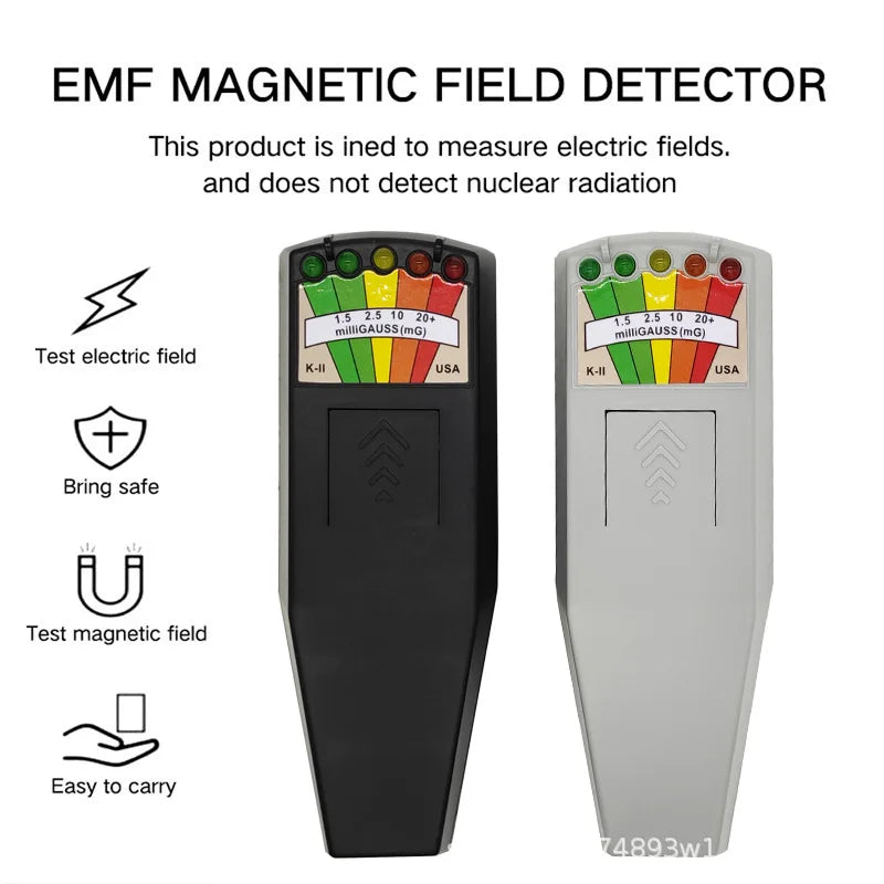 K2 EMF Gauss Meter – 5-LED Electromagnetic Field Detector EMF Gauss Meter Vue