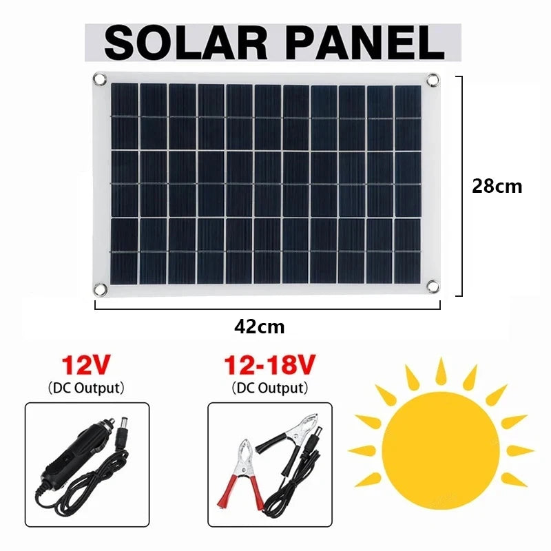400W 200W Solar Panel Kit 18V Solar Cell With 10A-100A Controller Dual USB Outdoor Charger Power Bank for Mobile Phone Camping Vue