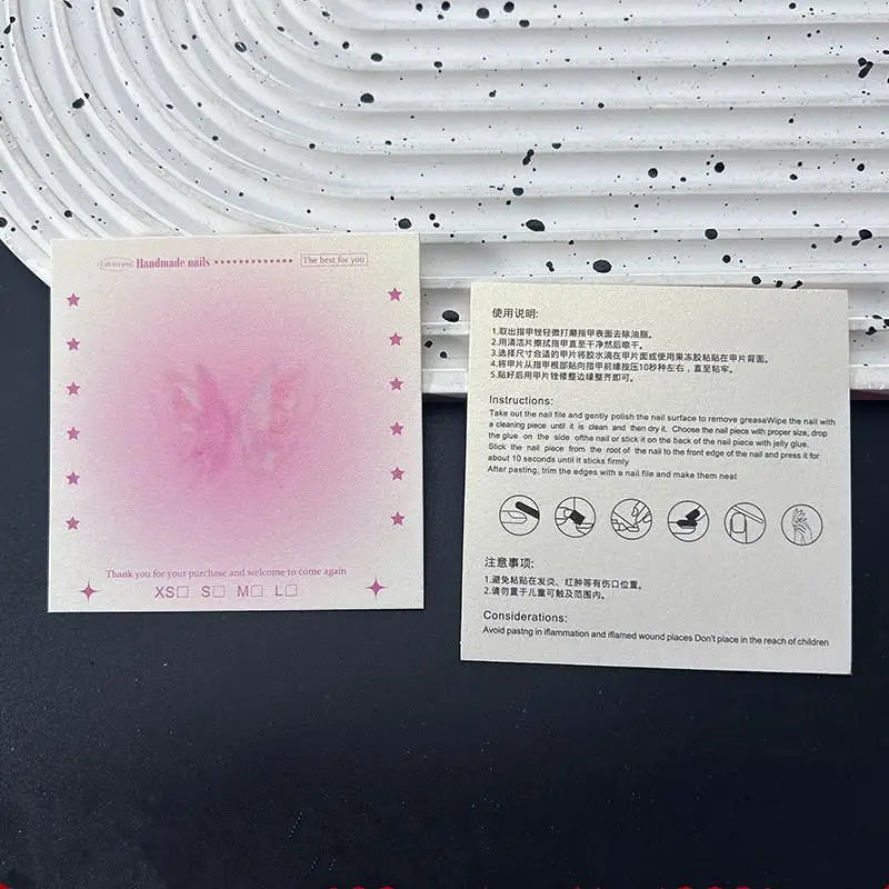 50PCS Gradient Pearlescent Nail Display Cards With Size Mark Colorful Design Perfect For Nail Salon DIY Nail Art Use Vue