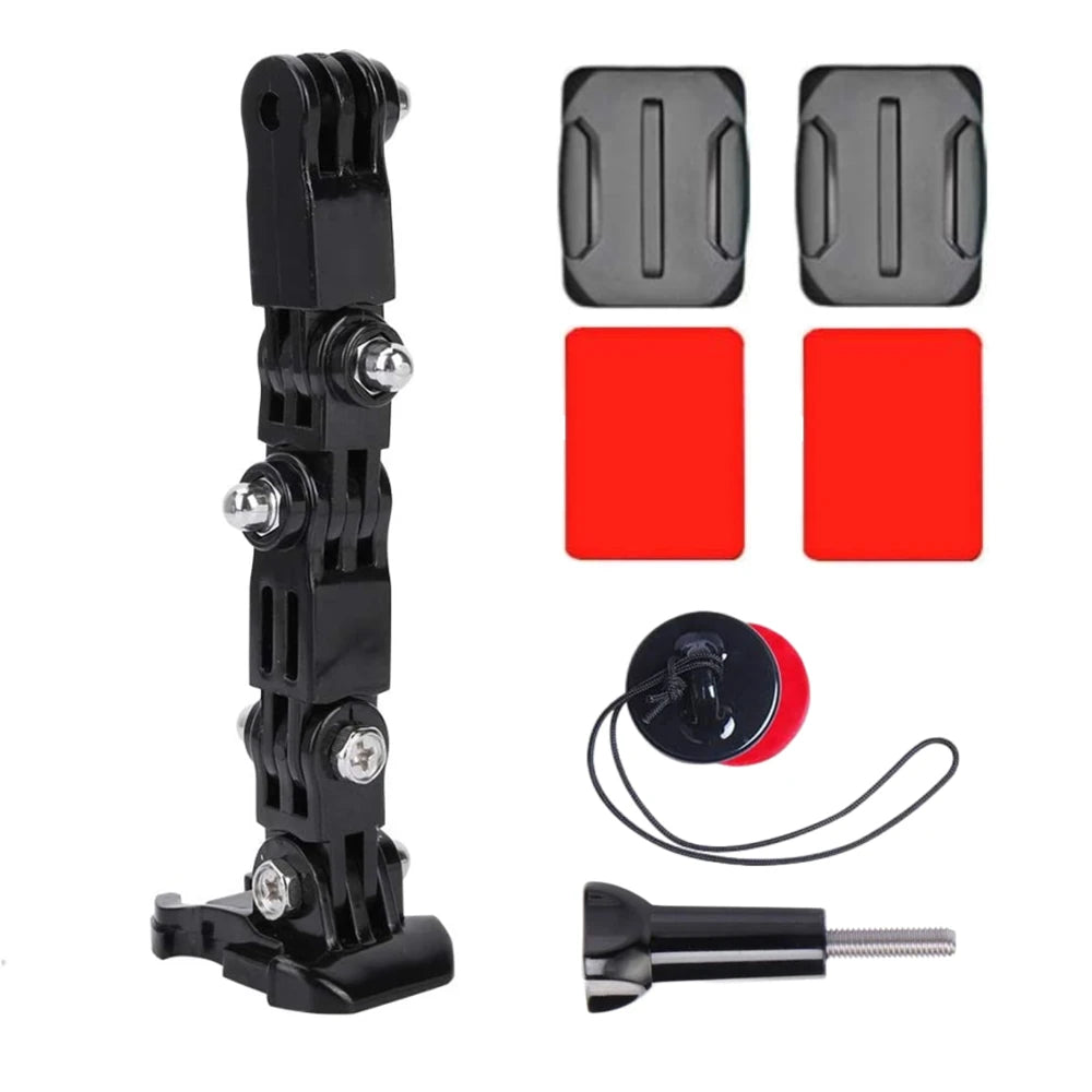 Motorcycle Helmet Mount For Gopro Hero 10 9 8 7 6 5 4 3 Yi osmo Action Sports Camera Mount Full Face Holder Accessories Strap Vue Helmet Set