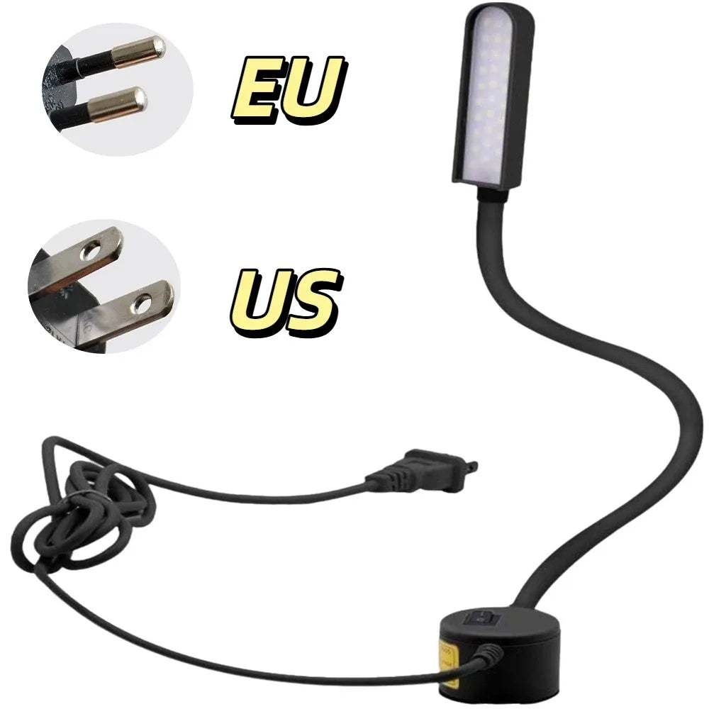 High Brightness Led Sewing Machine Light Magnetic Base Flexible Gooseneck Magnetic Base Light Energy Saved Work Lights Vue Black--US