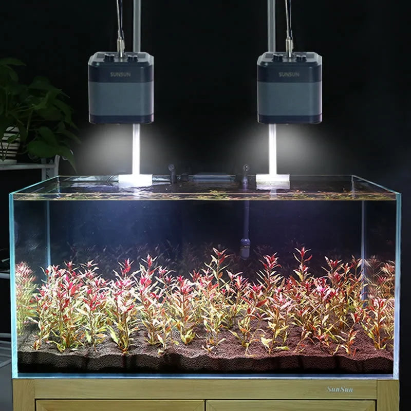 Sunsun Led Aquarium Light Landscape Spotlight Downlight Dimmable Adjustable Bracket Coral Lights Full Spectrum Fish Tank Lamp Vue
