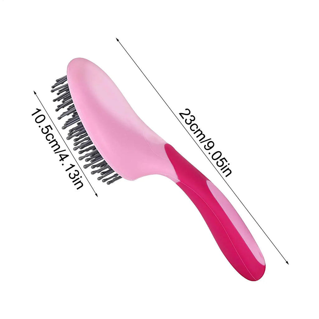 1pcs Horse Mane & Tail Brush Round Shaped Soft Rubber Grip Needle Bristles Stable Cleaning Kit Horse Grooming Brush Random Color Vue