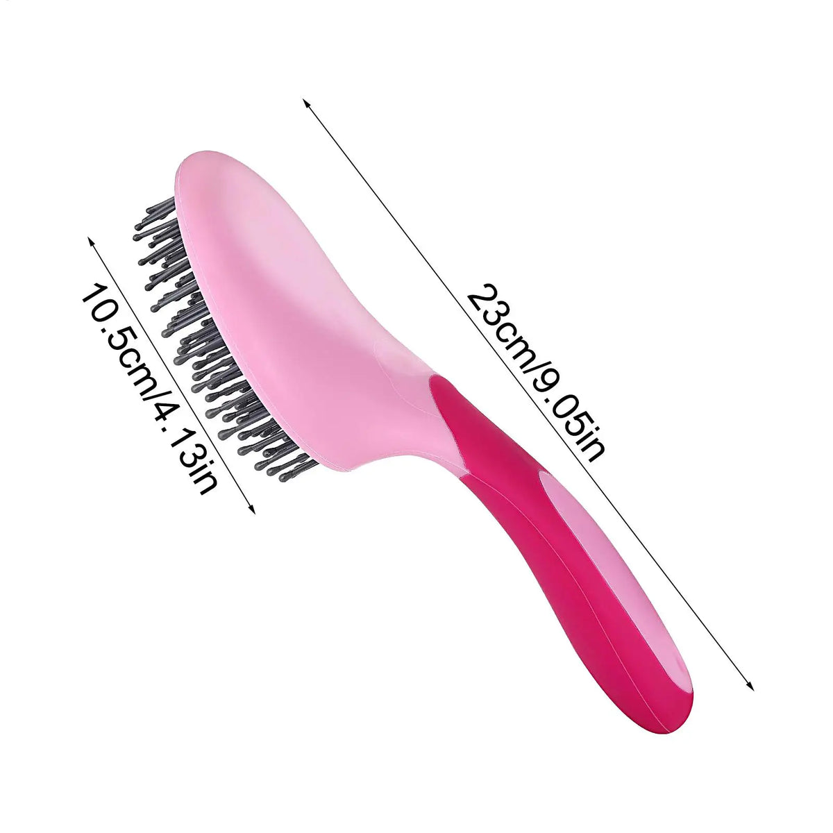1pcs Horse Mane & Tail Brush Round Shaped Soft Rubber Grip Needle Bristles Stable Cleaning Kit Horse Grooming Brush Random Color Vue