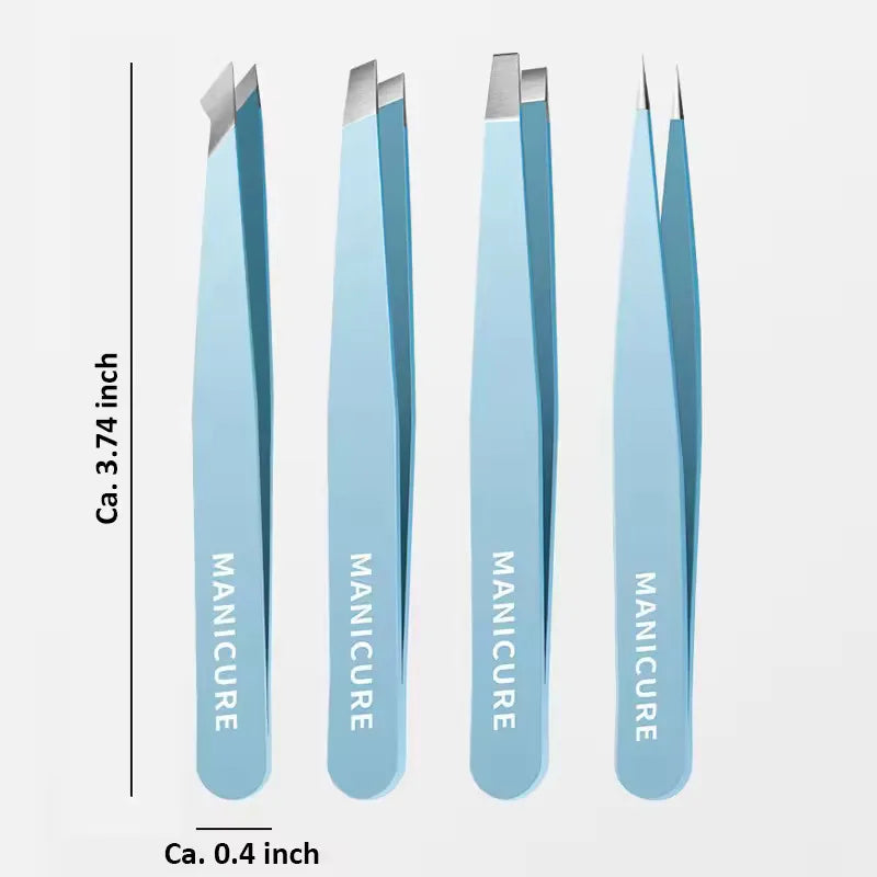 Eyebrow Tweezer Colorful Hair Beauty Fine Hairs Puller Stainless Steel Slanted Eye Brow Clips Removal Makeup Tools Vue