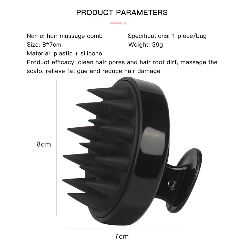 Silicone Head Scalp Massage Comb Hair Washing Brush Soft Scalp Massager for Hair Growth Shampoo Brush Shower Comb Hair Care Vue