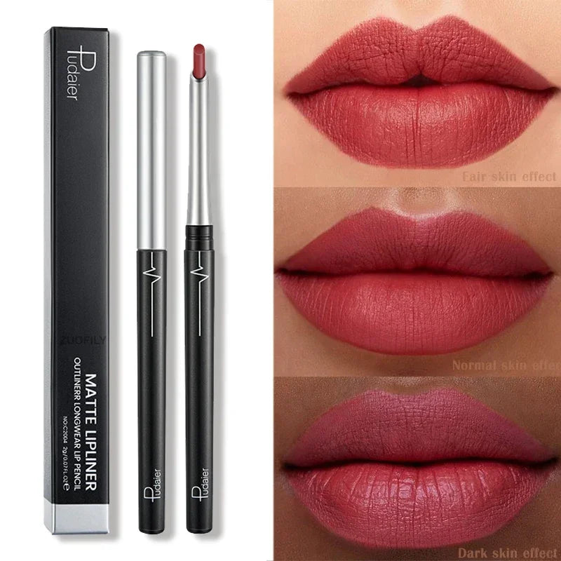17Colors Portable Matte Pencil Lipstick Natural Long-lasting Waterproof Moisturizing Pen Lip Liner Makeup For Women Vue