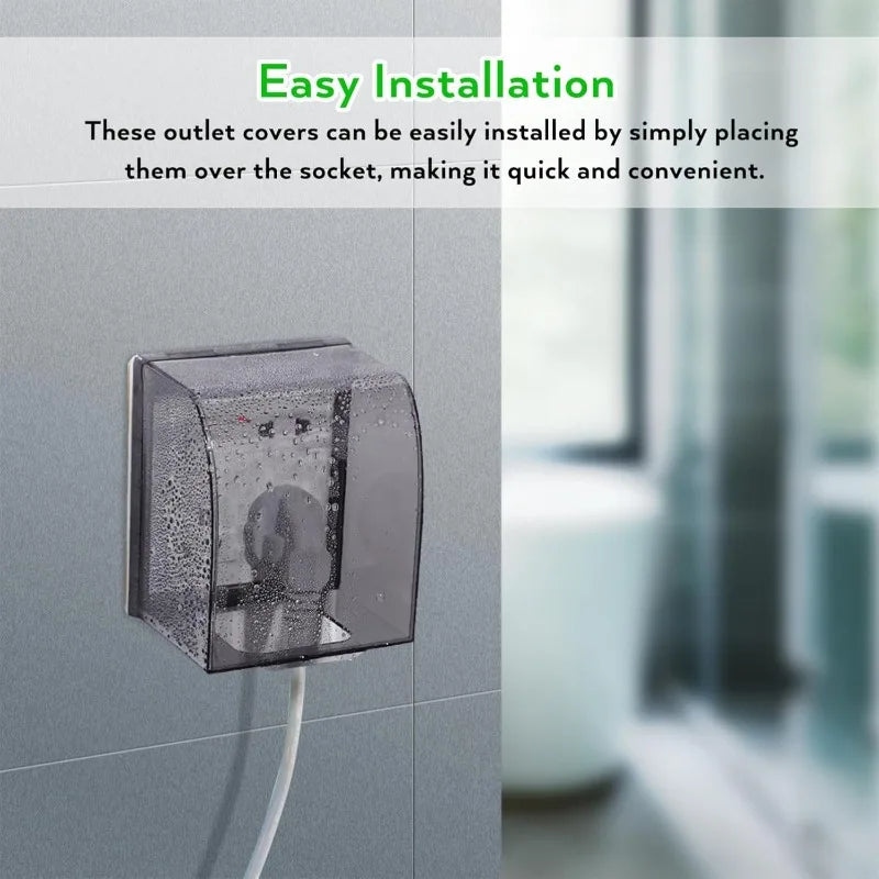 1-20PCS Universal Splash Proof Waterproof Box Cover for Bathroom Outlet Switch Protector for Shower Socket Shield Removal Vue