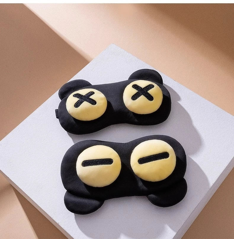 Cute Eye Mask Sleep Soothing Fatigue Warm Compress Wear Comfortable