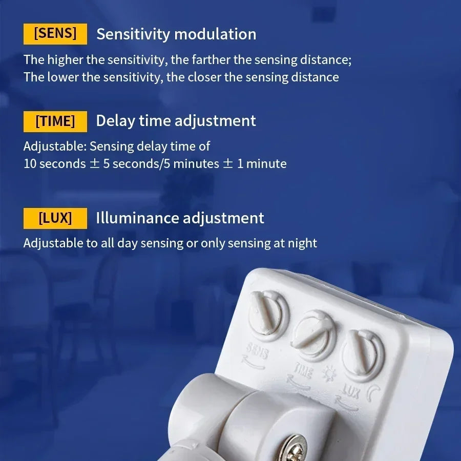 AC 220V 110V Motion Sensor Adjustable Smart Light Switch Human Body Detection Human Presence Sensor Detector Light Sensor Vue