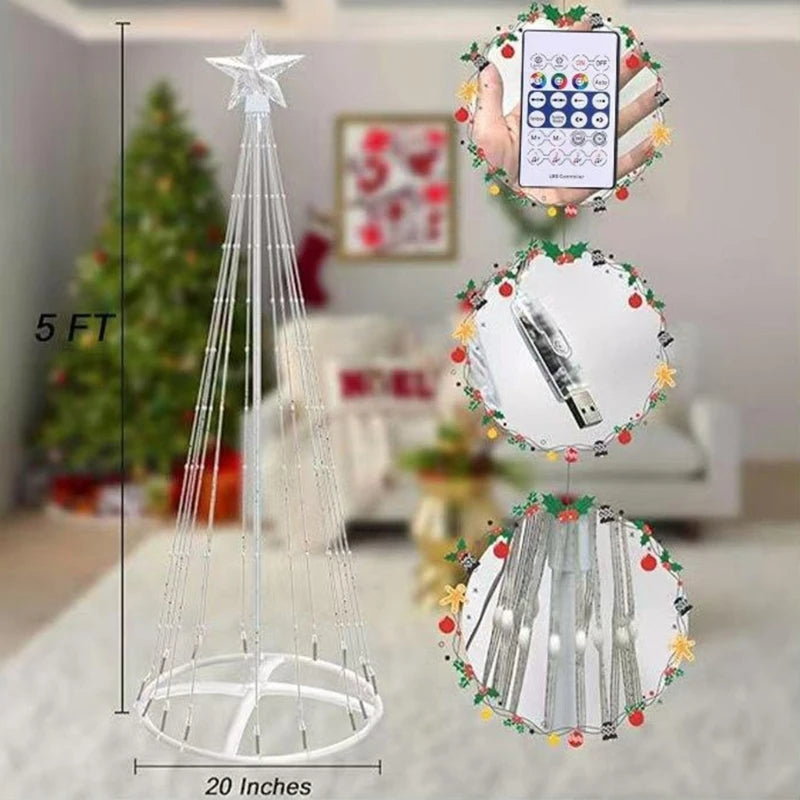 Color Changing LED Christmas Tree Light | Remote & App Control Christmas Tree Light Vue