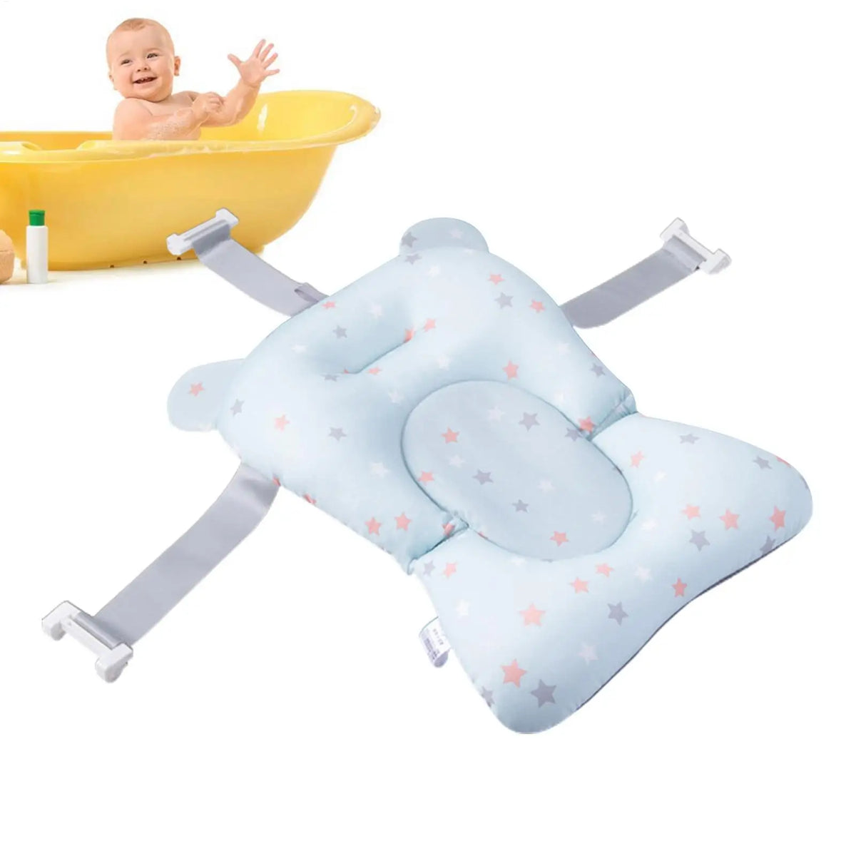 43x28x22cm Anti Slip Bathtub Safety Pad for Kids Young Children Bathing Seat Pad for Home Apartment Bathroom Sink Shower Girl Vue