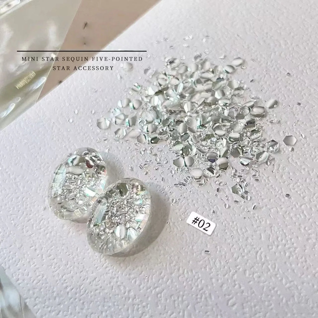 Blinking Flashlight Glitter Powder Diamond Nail Accessories Brightening Nail Glitter Nail Decorations Vue