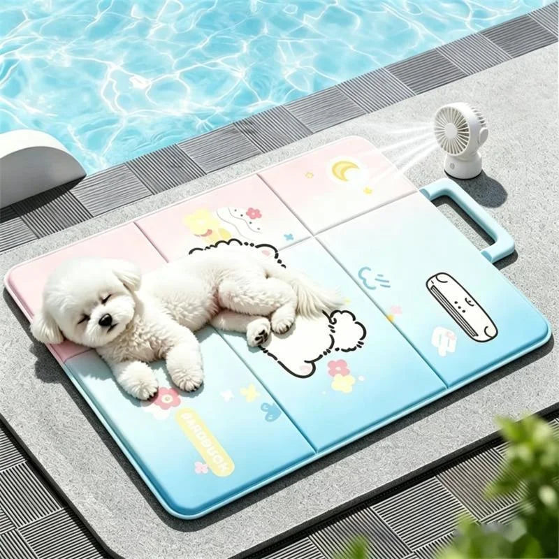 Dog Cooling Mat Summer Ice Pad Pet Bed For Dogs And Cats Breathable Non Slip Portable Gel For Home Travel Hot Weather Relief Vue