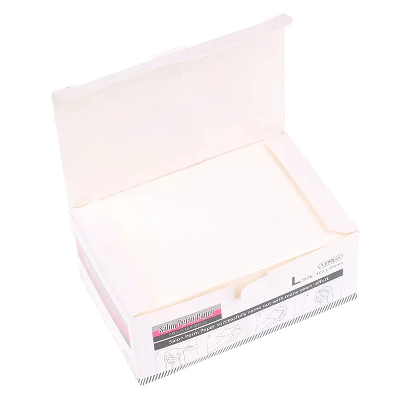 1000Pcs Disposable Perm Paper Professional Home DIY Hair Curling Paper Perming Hair Salon Permeable Resistant Soaking Perm Paper Vue Default Title