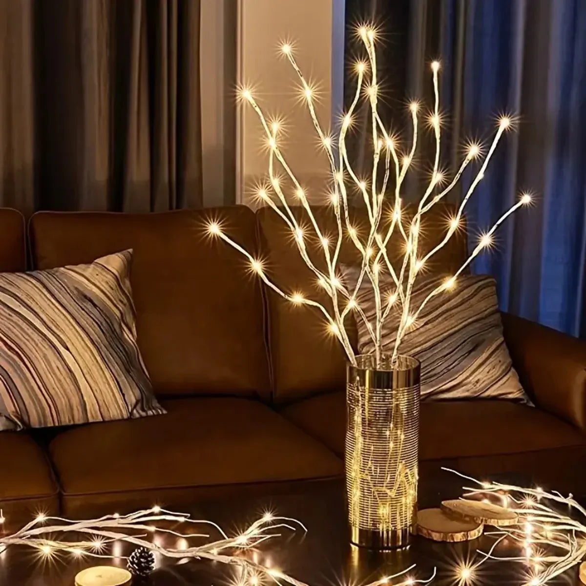 1 PC White Birch Branch Light LED Festive Lights Battery Operated For Christmas Party Wedding Decoration Twig Outdoor Lights Vue