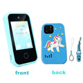 Kids Smart Phone Toys Dual Camera Touch Screen Phone Children Digital Camera 32G SD Card Option Boys Girls Birthday Gifts Vue blue