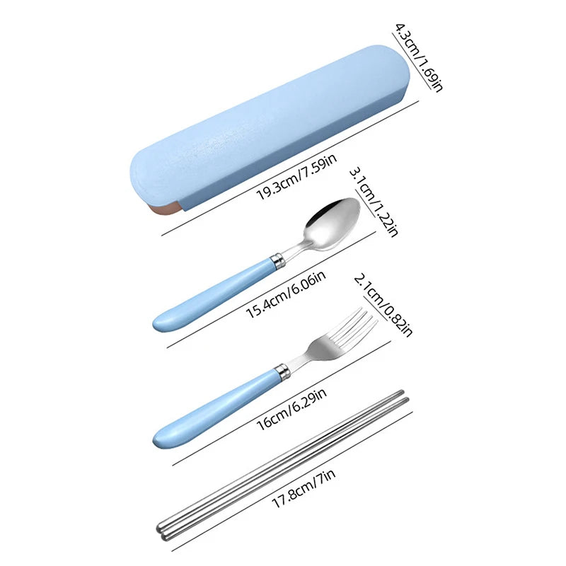 Stainless Steel Portable Cutlery Outdoor Camping Fork Spoon