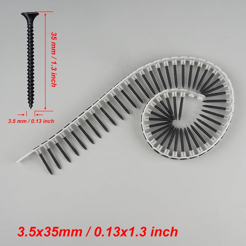 50pcs Black Self-Tapping Screws, Plastic Strips, Drywall Concrete Screws, Suitable for Carpentry And Drywall Renovation Vue