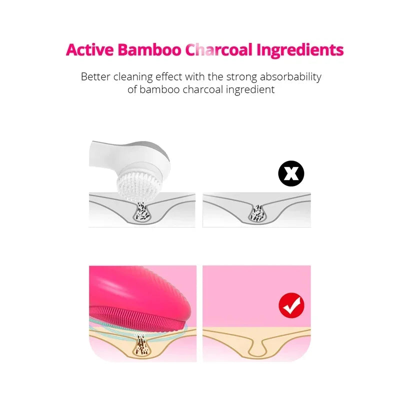Electric Sonic Facial Cleansing Brush – Deep Pore Cleanser Facial Cleansing Brush Vue