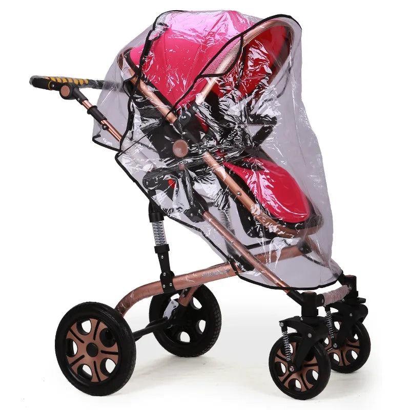 vvocci Baby Car Shield Transparent Universal Stroller Rain Cover Weather Wind Breathable Trolley Umbrella Raincoat Accessories Vue B147 PVC raincover