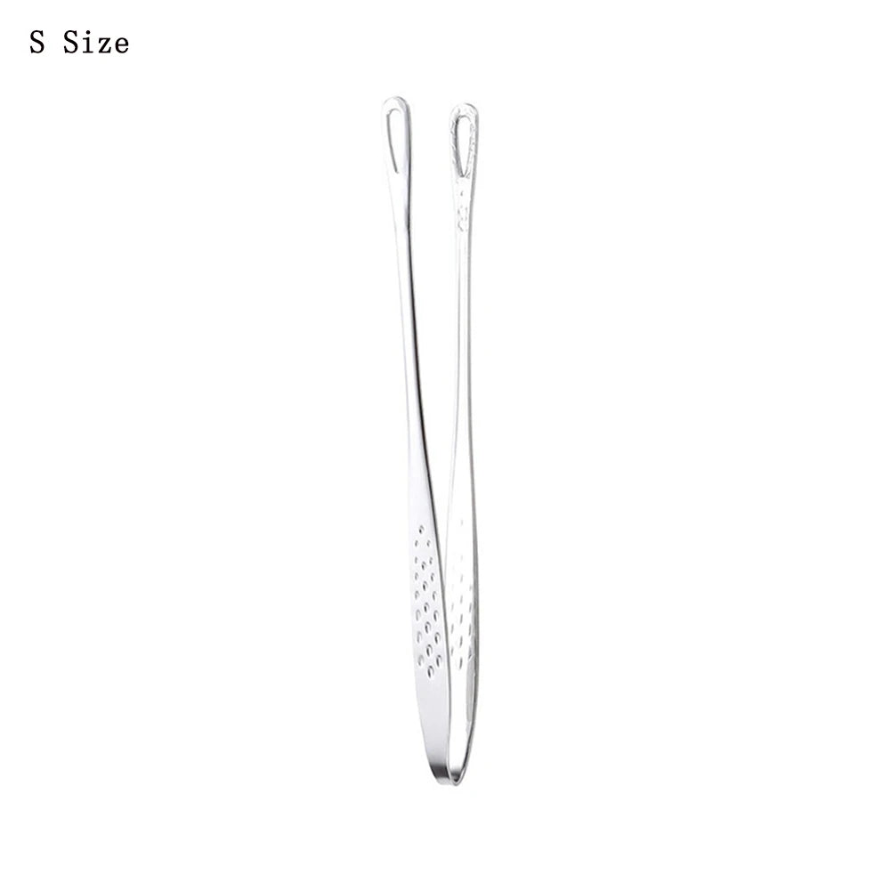 1PCS 304 Stainless Steel Food Tongs Long Handle Non-Slip Barbecue Clip Thickened Steak Clip Kitchen Cooking Tools Accessories Vue