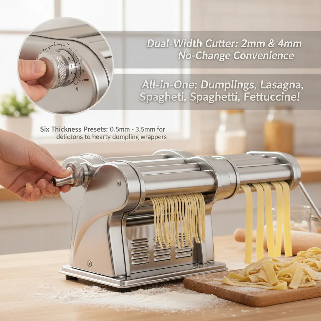 Automatic Electric Noodle Maker | 135W, 6 Thickness Settings Electric Pasta Maker Vue