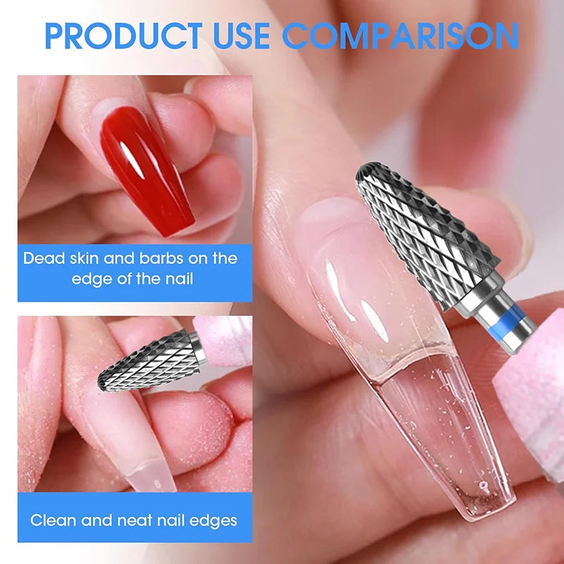 Professional 2PCS Nail Drill Bits Kit Nail Polishing Head Skin Remover Acrylic Gel Nail Cleaners For Cuticle Dead Skin Care Vue