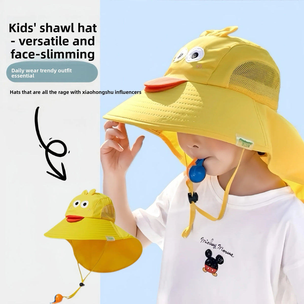1-10PCS Kids UV Protection Sun Hat Baby Toddler Bucket Hat Wide Brim Breathable Outdoor Cap for Boys Girls Spring Summer Vue