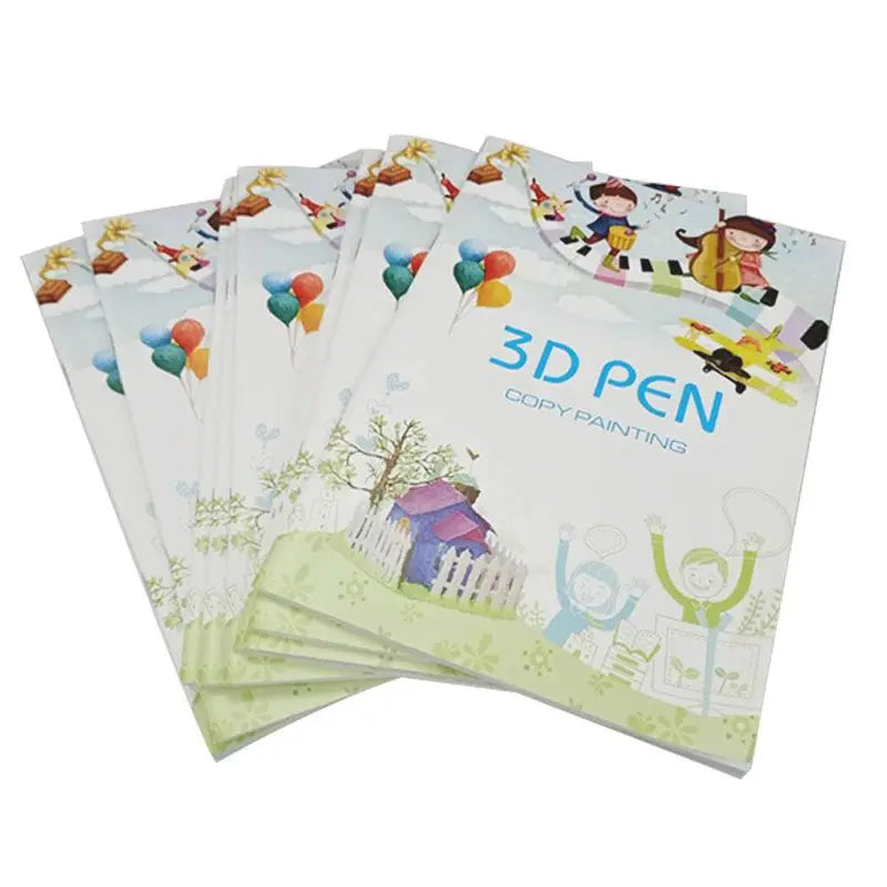 Drawing Book for 3D Printing Pen Reusable Colorful 40 8 Patterns Thick Paper Clear Plate Painting Template for 3D Pen Kid Gifts Vue