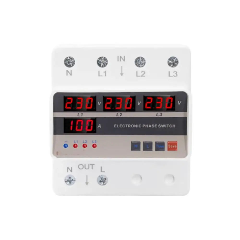 STVP-935S 40A 63A 80A 100A 3 Phase Over Voltage Under Voltage Protector Automatic Transfer Switch Phase Uninterrupted Protector Vue