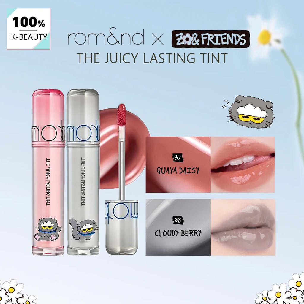rom&nd X ZO&FRIENDS THE JUICY LASTING TINT,Natural Look,Hydrating Moisture,Luxury Makeup,Korean Cosmetic,K-Beauty,Korean Makeup Vue