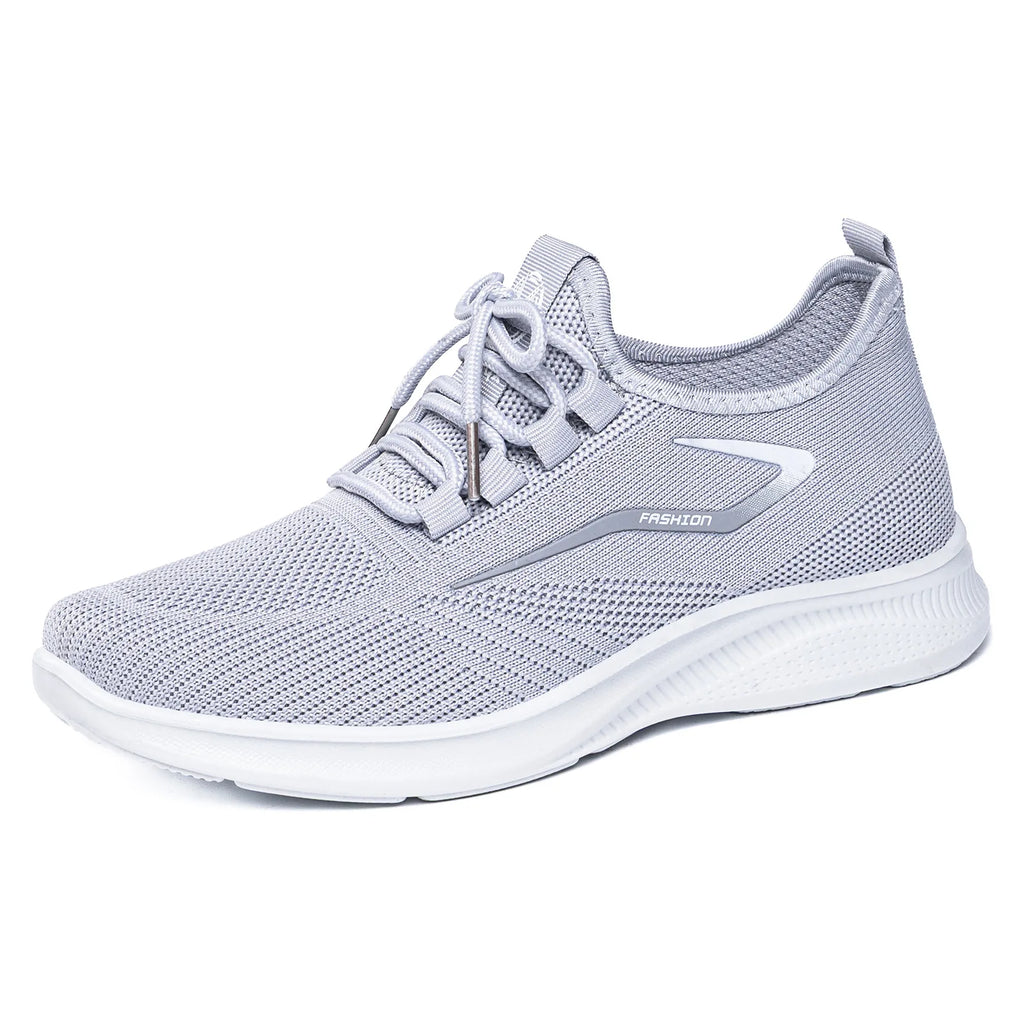 Women's Breathable Mesh Flat Casual Walking Shoes Casual Flat Shoes Vue DZ-G-5600-Grey 36