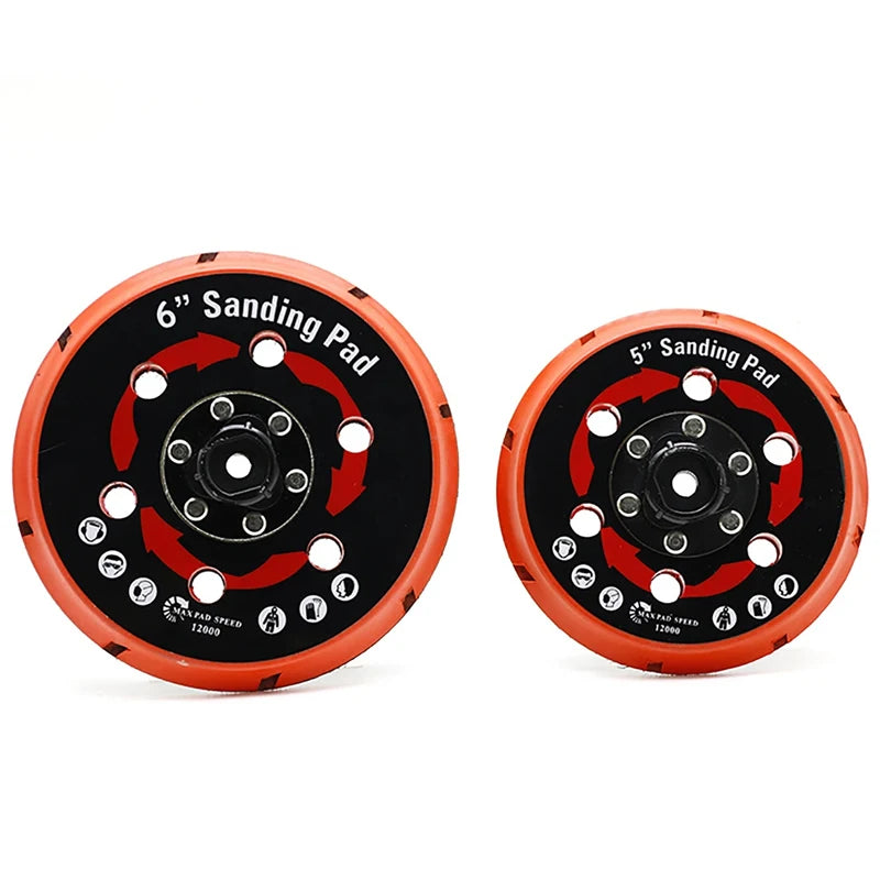 5inch 6inch Polishing Backing Plate 125/150mm 6 Hole Back Up Sanding Pad Disc Self Adhesive Back Plate For DA Polisher Vue