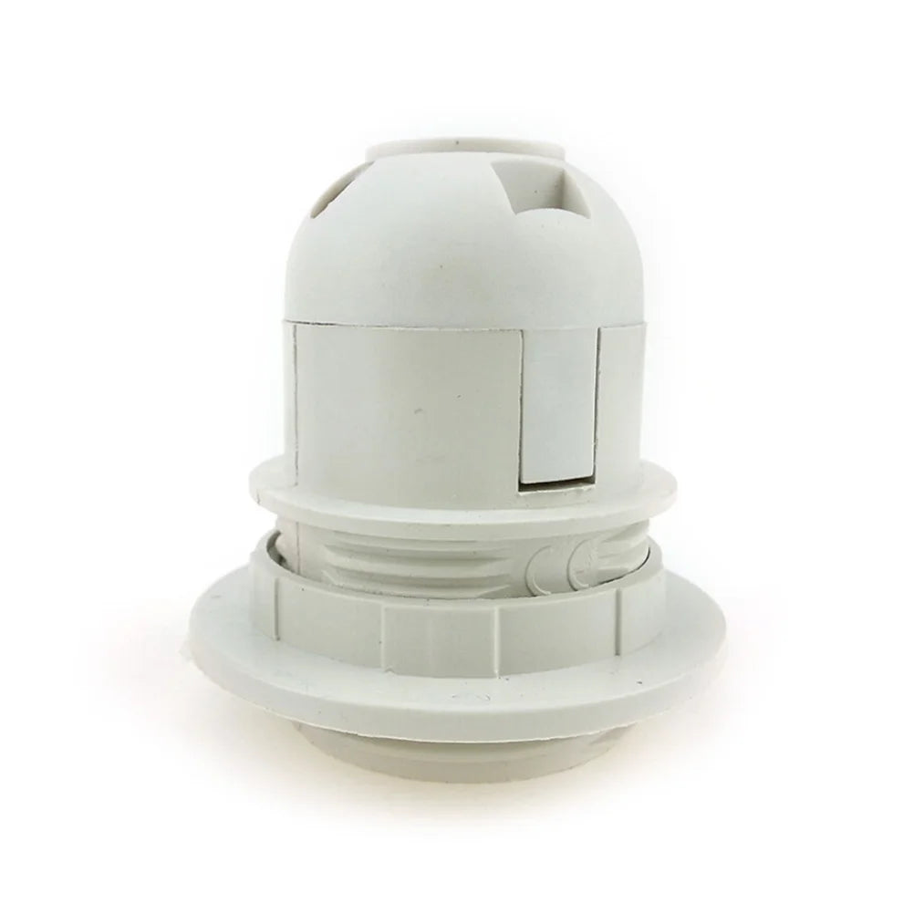 1PCS ES E27 M10 Light Bulb Lamp Holder Lampshade Collar Lighting Pendant Socket Screw 2 Colors Vue white