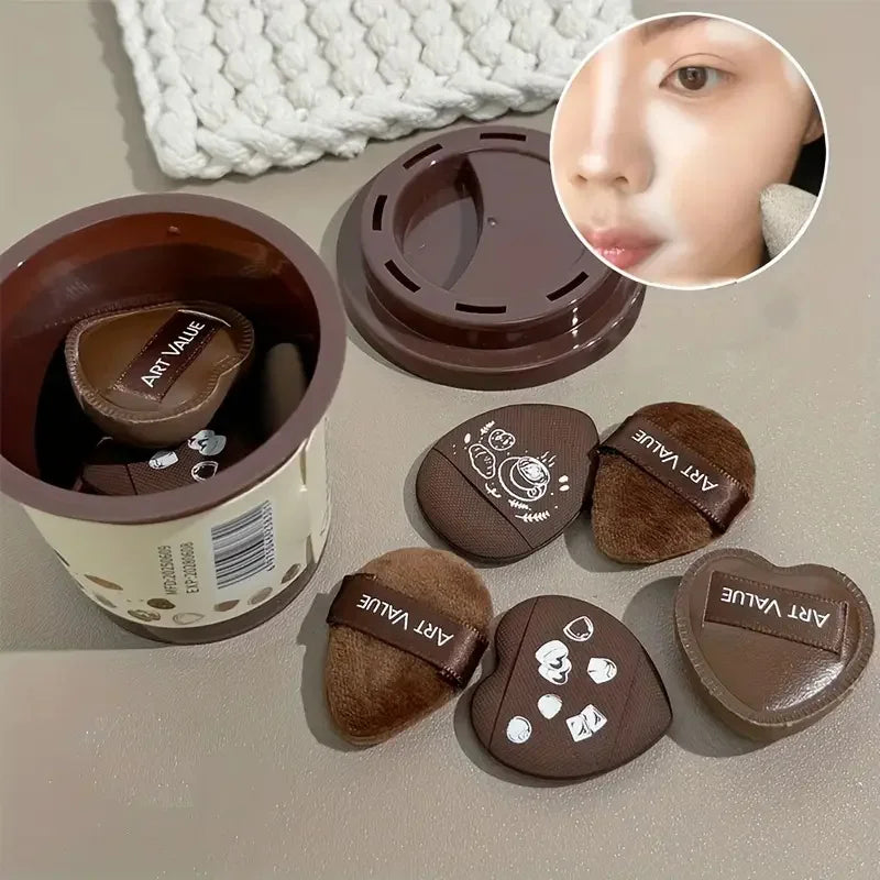 5pcs Mini Finger Puff Set With Box Air Cushion Powder Foundation Sponge Face Concealer BB Cream Cosmetic Applicator Makeup Tools Vue