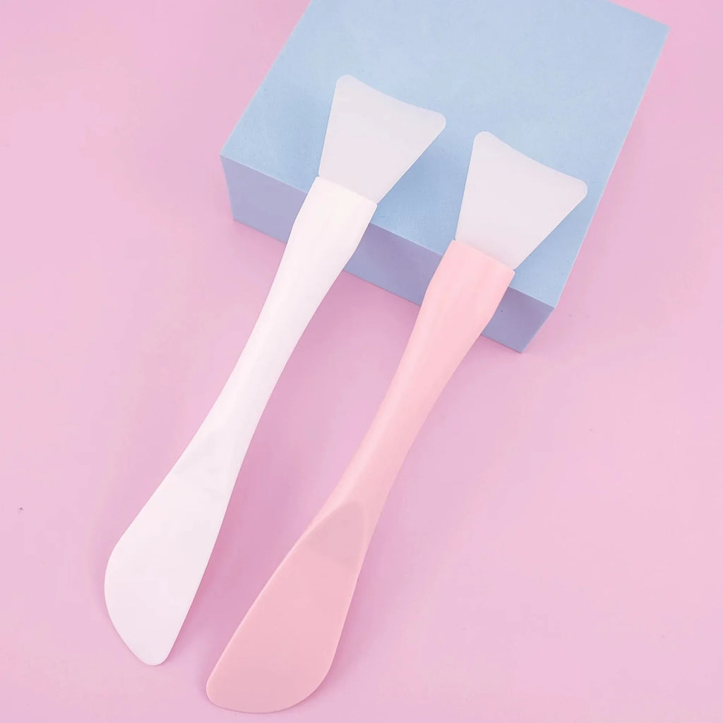 Silicone Facial Mask Brush DIY Film Adjusting Beauty Tool Soft Head with Scraper Integrated Dual-use Mud Film Brush wholesale Vue