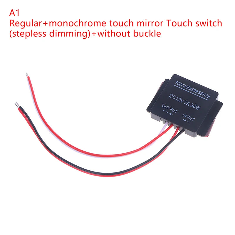 For Led Light Headlight Monochromatic Three Color Infinite Dimming DC 12-24V Bathroom Mirror Touch Induction Switch Sensor Vue Regular Monochrome
